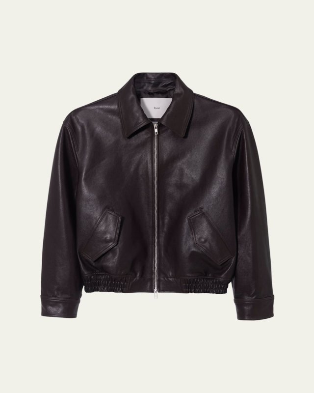 Blouson Lambskin Leather Jacket, Unisex